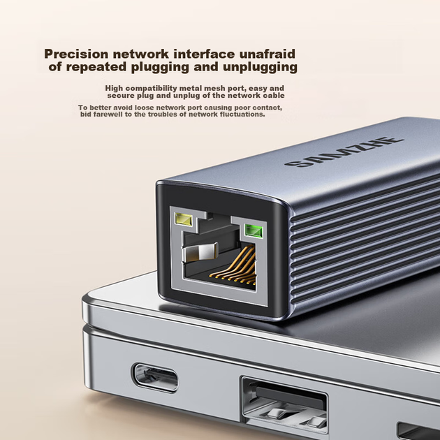 Сетевой адаптер SAMZHE CRX01 / USB Type-C / Gigabit Ethernet / Gold - изображение 9