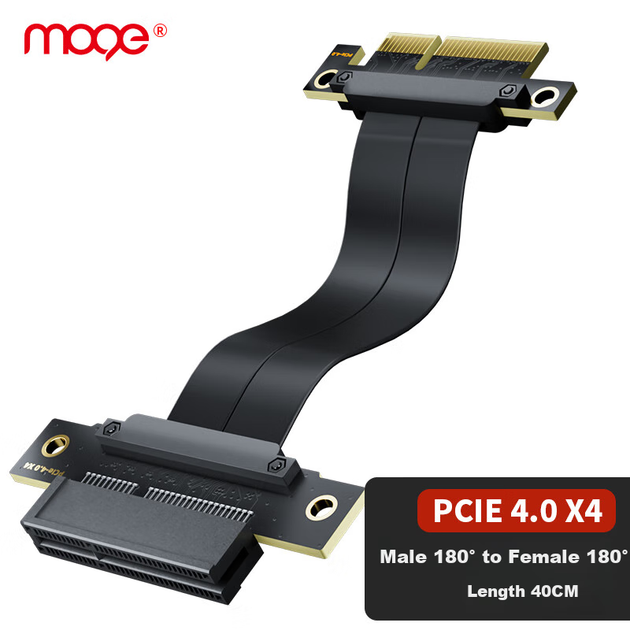 Удлинитель PCI-E x4 MOGE PCI-E 4.0 40 см (MC488440) - Фото 4 Удлинитель PCI-E x4 MOGE PCI-E 4.0 40 см (MC488440) - изображение 4