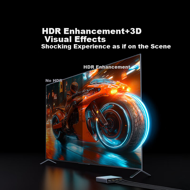 Разветвитель видеосигнала UGREEN 55493 HDMI 1-в-2 4K золотистый - изображение 4