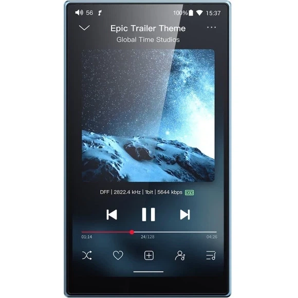 Аудіоплеєр FiiO JM21 Sky Blue, 3/32 ГБ, Android 13, 2×CS43198, DSD256, Bluetooth 5.0, Wi-Fi - Фото 2 Аудіоплеєр FiiO JM21 Sky Blue, 3/32 ГБ, Android 13, 2×CS43198, DSD256, Bluetooth 5.0, Wi-Fi - изображение 2
