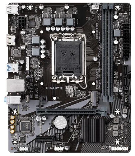 Мат.плата LGA1700, Gigabyte H610M K DDR4, H610, 2xDDR4, Int.Video(CPU), 2xSATA3, 1xM.2, 1xPCI-E 16x 4.0, 1xPCI-E 1x 3.0, ALC997, GLan, 4xUSB3.2/6xUSB2.0, HDMI, MicroATX - изображение 2