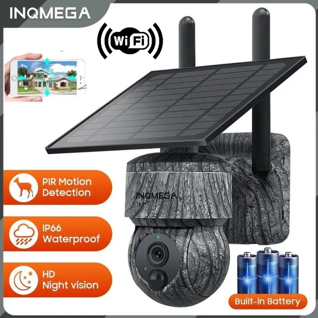 Наружная поворотная IP камера с солнечной панелью INQMEGA (Shiwojia) ST-517C-5M-WiFi - изображение 2