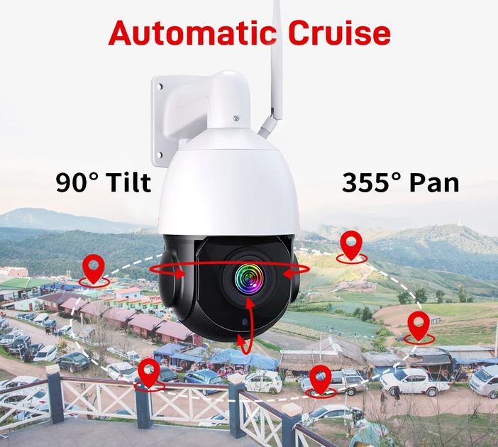 Вулична Wi-Fi камера відеоспостереження Sectec ST-682-8M-50X-IC. iCSee - зображення 8