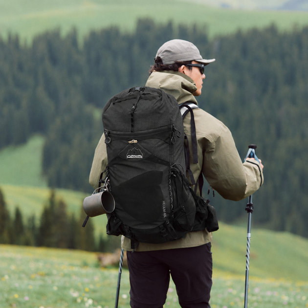 Рюкзак туристический Naturehike Helium CNK2450XB016 40 л M нейлон Черный (6976507666664) - изображение 8