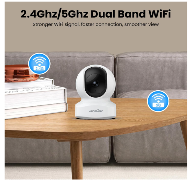 Камера видеонаблюдения Wansview Q5 5MP Wi-Fi 2.4/5 ГГц, домашняя IP камера с добавкой, видеоняня, камера для детей и животных - изображение 7