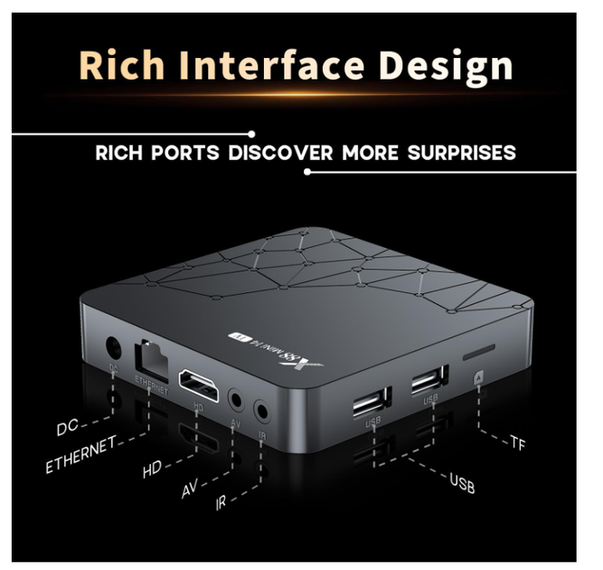 Android TV Box X14 MINI Android 14.0 2/16GB, RK3518 Quad-Core, 4K Ultra HD, Wi-Fi 2.4/5GHz, Bluetooth 5.0, HDMI 2.0 - зображення 3