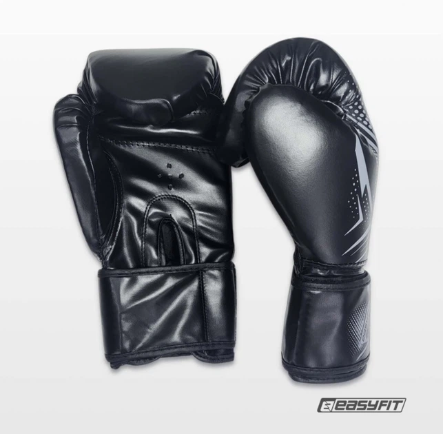 Боксерские перчатки EasyFit PowerPunch 8 унций (8 oz) Черные (56003844) - изображение 2