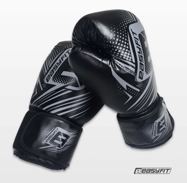 Боксерські рукавички EasyFit PowerPunch 16 унцій (16 oz) Чорні (56003849) - Фото 10 Боксерські рукавички EasyFit PowerPunch 16 унцій (16 oz) Чорні (56003849) - зображення 10