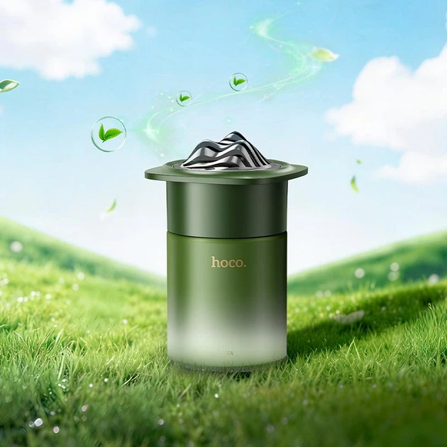 Ароматизатор до машини HOCO ZP53 Gracieux car home dual-use air fragrance Tea Green - изображение 3