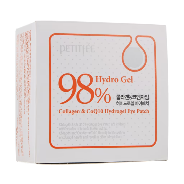 Гидрогелевые патчи для кожи вокруг глаз с коллагеном и коэнзимом Petitfee Collagen 98% & Co Q10 Hydrogel Eye Patch 60 шт - изображение 3