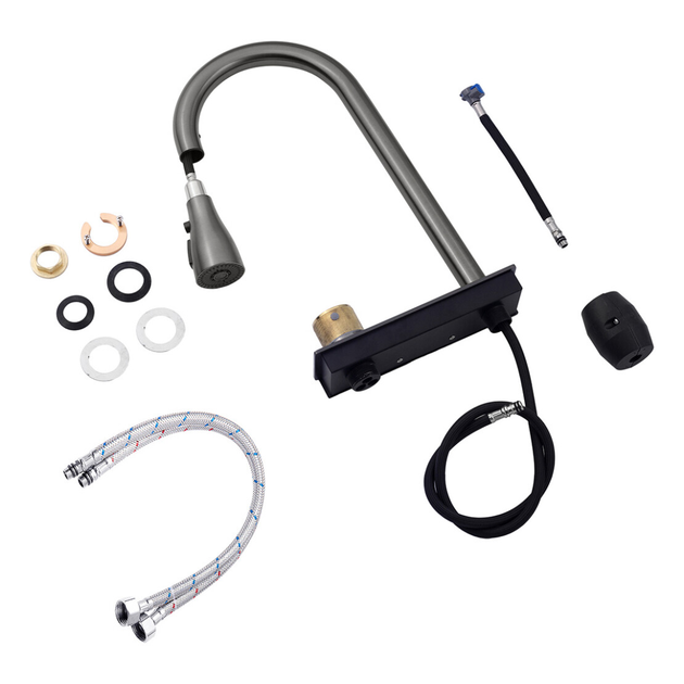 Кухонна мийка Kroner KRP Schwarze — SET7545NB PVD (3.0/0.8 мм) - зображення 9