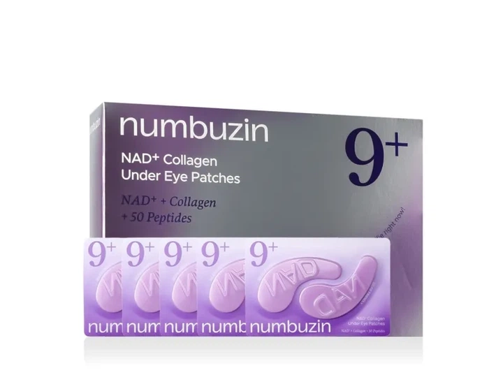 Plastry pod oczy z kolagenem i peptydami Numbuzin No.9 NAD+ Collagen Under Eye Patches 5 szt. (8809652589619) - Zdjęcie 1 Plastry pod oczy z kolagenem i peptydami Numbuzin No.9 NAD+ Collagen Under Eye Patches 5 szt. (8809652589619) - obraz 1