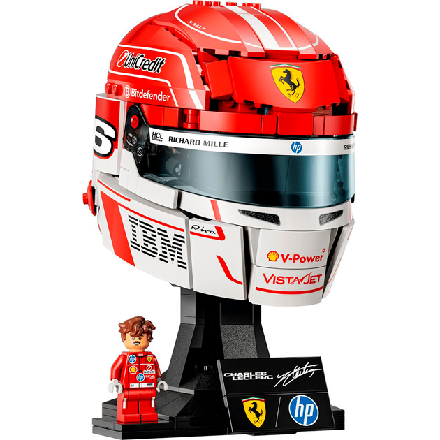 Конструктор LEGO Editions Шлем Шарля Леклера из команды Scuderia Ferrari HP 886 деталей (43014) - изображение 3