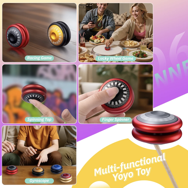 Йойо Magicyoyo D6 YOSPINNER Черный (синий caps) - изображение 4