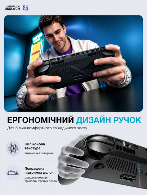 Оригинальный защитный чехол-бампер 360° JSAUX ModCase PC0132 для ROG Xbox Ally X / Ally с подставкой и держателем, Basic Set - изображение 4