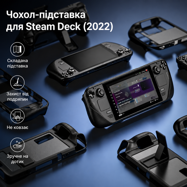 Оригинальный защитный бампер JSAUX PC0105 для Steam Deck/OLED с регулируемой подставкой - изображение 8