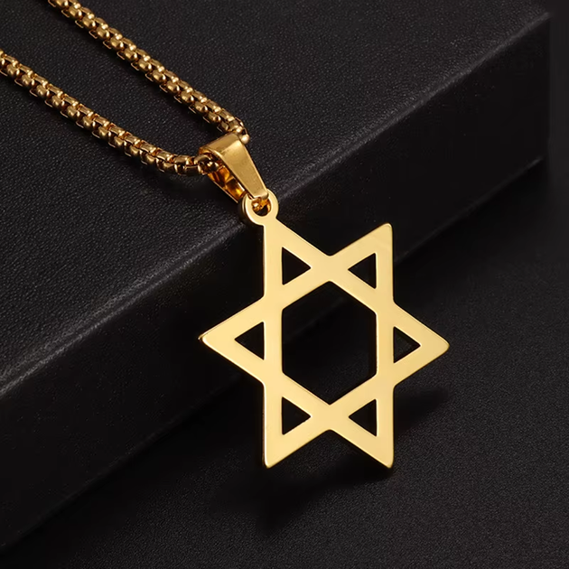 Стильний Кулон-амулет "Зірка Давида" на ланцюзі 42*30 мм [A4551] Zhijia Jewelry - зображення 3