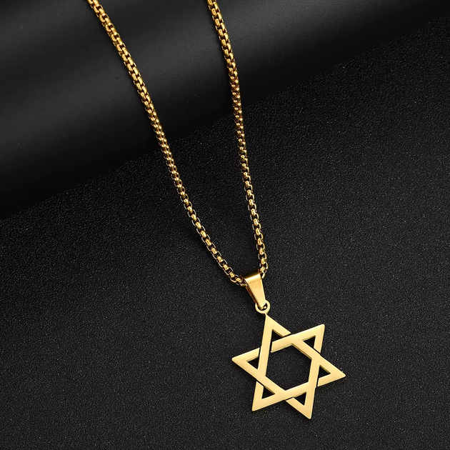 Стильний Кулон-амулет "Зірка Давида" на ланцюзі 42*30 мм [A4551] Zhijia Jewelry - зображення 5