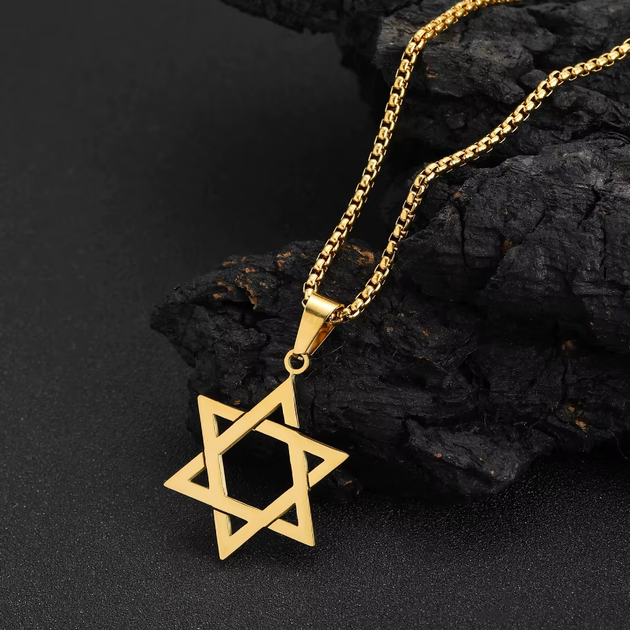 Стильний Кулон-амулет "Зірка Давида" на ланцюзі 42*30 мм [A4551] Zhijia Jewelry - зображення 6