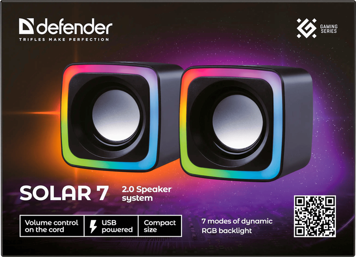 Акустика Defender Solar 7 6Вт Black (65117) (7293234) - изображение 7