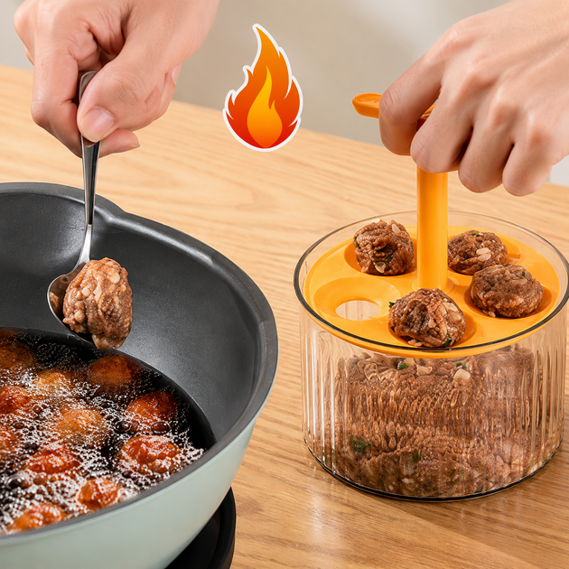Форма для фрикаделек, тефтелей и мясных шариков из фарша, белая - Фото 3 Форма для фрикаделек, тефтелей и мясных шариков из фарша, белая - изображение 3