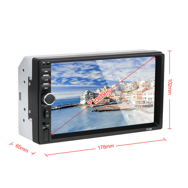 Автомагнитола 2DIN, 7", MP5, USB, Bluetooth, 7018B + Пульт - изображение 9
