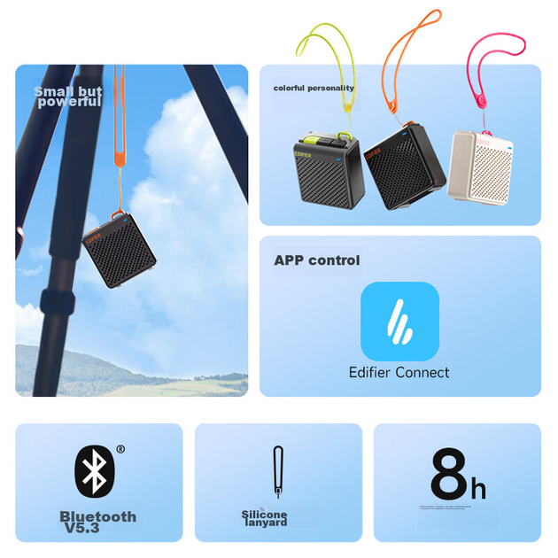 Портативная колонка EDIFIER M0 мини 2.2W Grey - изображение 3