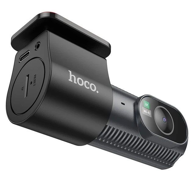 Автомобильный видеорегистратор HOCO DV8 2K, 2 камеры, WIFI, задняя камера 720P, 140°, G-сенсор, ночное видение, Черный - изображение 7