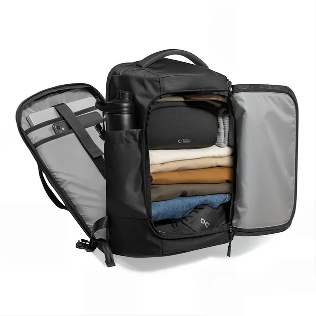 Рюкзак Tech-Protect Defender S70 Ryanair & Wizzair Travel Laptop Cabin 24L 40x30x20 Black (5906302324569) - зображення 4