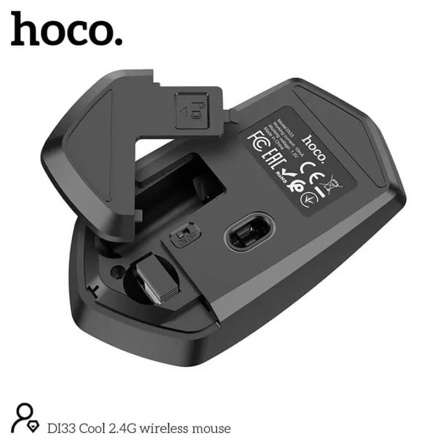 Компьютерная мышь Hoco беспроводная 2.4G 1600 dpi Черная (DI33) - изображение 4