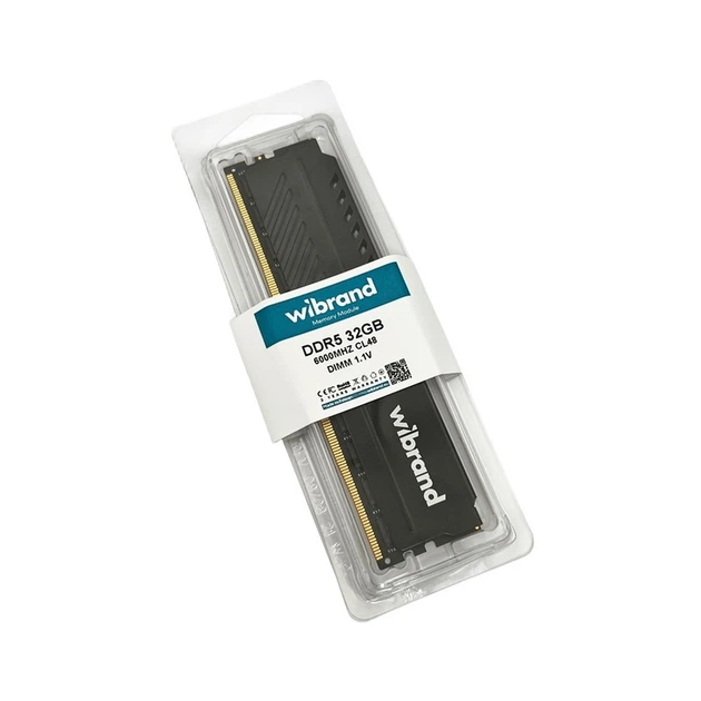Оперативна пам'ять 32GB Wibrand Heatsink Black DDR5 6000 MHz (WI6000DDR5D/32GB) - Фото 2 Оперативна пам'ять 32GB Wibrand Heatsink Black DDR5 6000 MHz (WI6000DDR5D/32GB) - изображение 2
