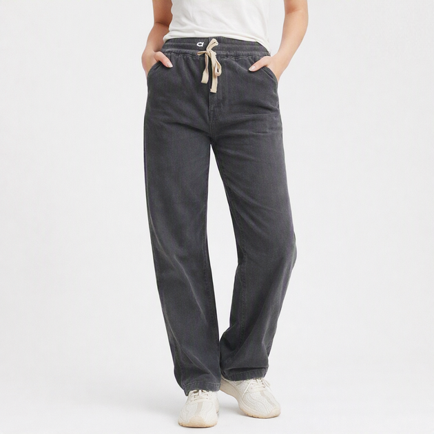Джинси-моми на гумці 5XL-6XL (укр.52-54) темно-сірі Ластівка 14220 - Фото 1 Джинси-моми на гумці 5XL-6XL (укр.52-54) темно-сірі Ластівка 14220 - зображення 1