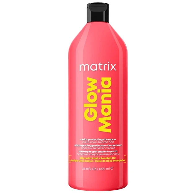Шампунь Matrix Total Results Glow Mania Color-Protecting Shampoo для захисту кольору і блиску фарбованого волосся без сульфатів 1000 мл - Фото 1 Шампунь Matrix Total Results Glow Mania Color-Protecting Shampoo для захисту кольору і блиску фарбованого волосся без сульфатів 1000 мл - изображение 1