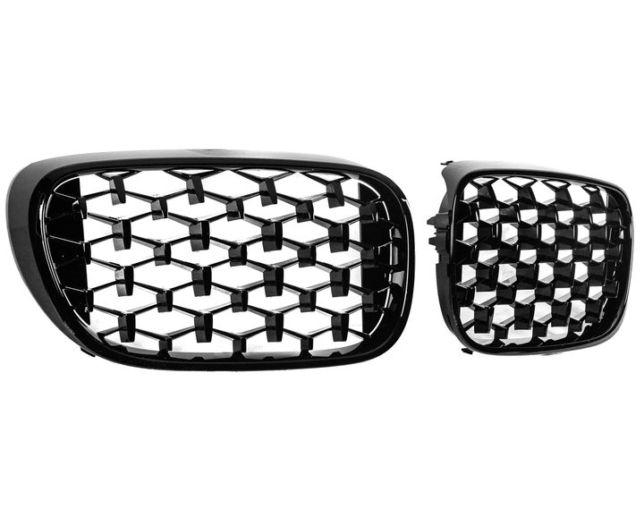 Ноздри решетка радиатора Diamond Black черный глянец для BMW 7 серия G11/G12 2015-2022 гг - изображение 5