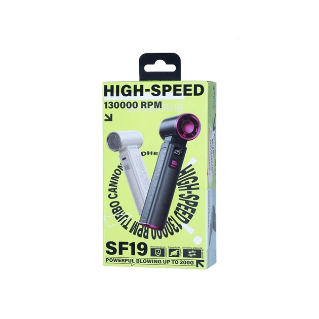 Портативний турбовентилятор REMAX High-Speed 130000 RPM Turbo Cannon Handheld Fan RS-SF19 White (6954851255550) - изображение 2