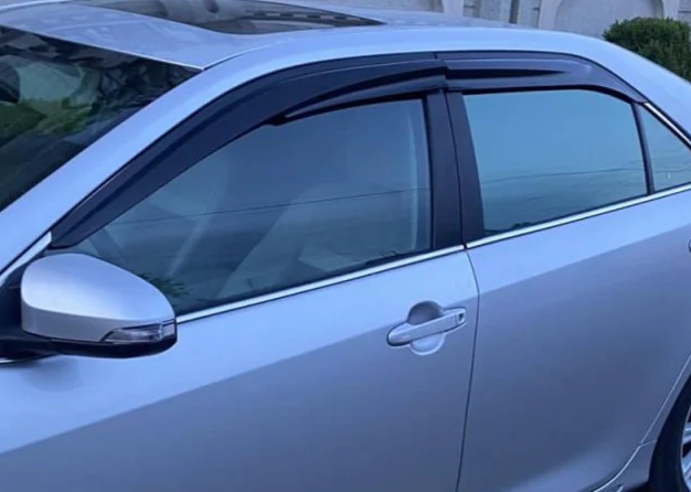 Ветровики на окна (4 шт, Sunplex Sport) для Toyota Camry 2011-2018 гг - изображение 4
