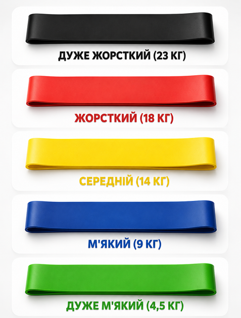 Набор лент-эспандеров резинок для фитнеса 10в1 U-powex 2-КОМПЛЕКТА эластичные ленты разной степени сопротивления - изображение 4