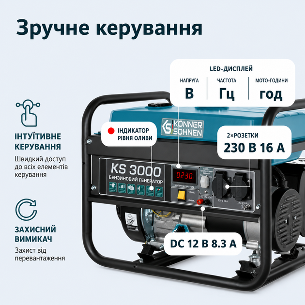 Генератор бензиновый Konner&Sohnen KS 3000 - изображение 10