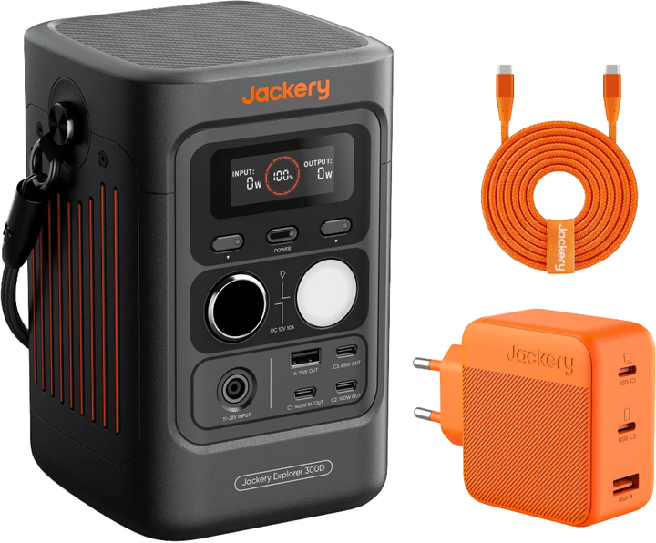 Зарядная станция Jackery Explorer 300D / 300 Вт / 288 Вт⋅ч / LiFePO4 (21-0001-000356) - Фото 2 Зарядная станция Jackery Explorer 300D / 300 Вт / 288 Вт⋅ч / LiFePO4 (21-0001-000356) - изображение 2
