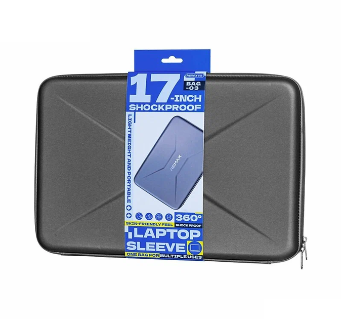 Чохол для ноутбука "REMAX 17-inch Shockproof Laptop Sleeve BAG-03" Black (6954851256458) - изображение 2