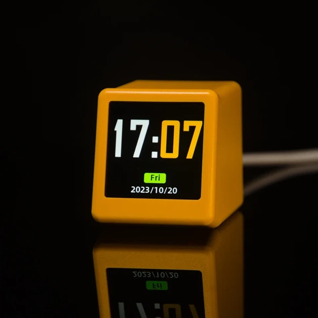 Часы-метеостанция GeekMagic SmallTV-Ultra с IPS-дисплеем и Wi-Fi Yellow (3_08634) - изображение 5