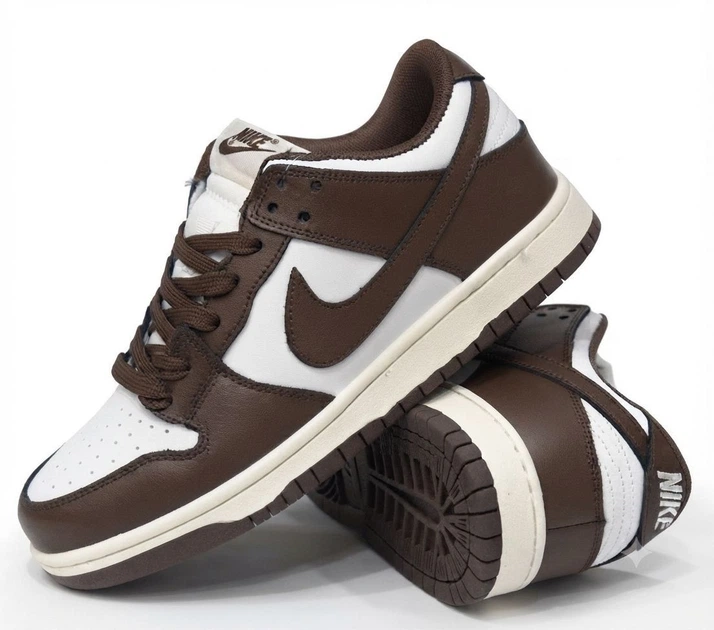 Кросівки Nk SB Dunk шкіра коричневий з білим 39 - зображення 3