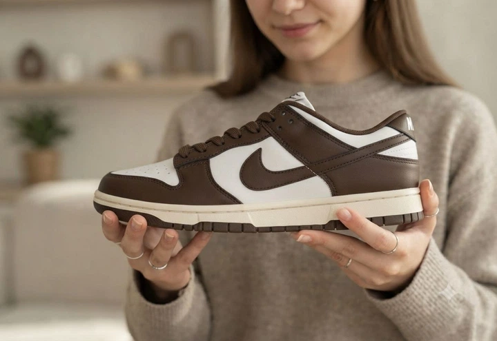Кросівки Nk SB Dunk шкіра коричневий з білим 39 - зображення 7