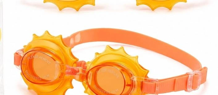 Захисні окуляри для плавання Kids Goggles Shell - Bullseye's Playground™, помаранчеві у формі сонечка, вік 3+ - изображение 5