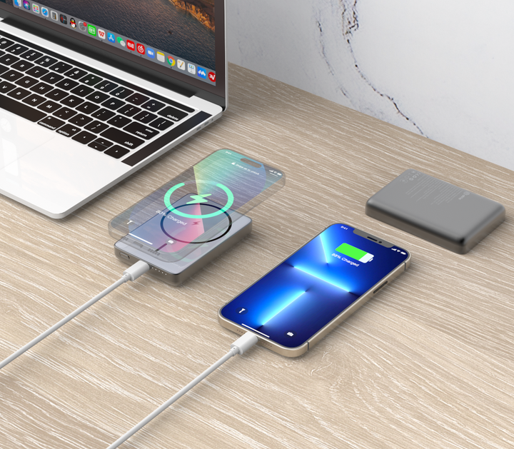 УМБ Atria WPD-W72B 10000 mAh 20W PD USB-C 15W Wireless MagSafe Black (WPD-W72B) - зображення 10