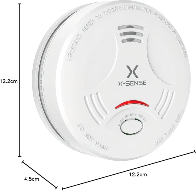 Димовий сповіщувач X-Sense SD11 фотоелектричний, батарея 10 років, 85 дБ, EN14604, пожежна сигналізація для дому, білий - зображення 10