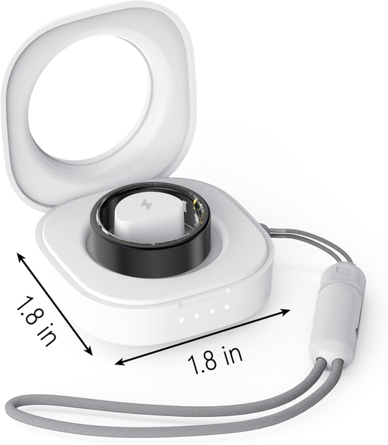 Розумне кільце Smart Ring SUNOL Black (Size 9): моніторинг здоров'я, сну, тиску та кисню, IP68, iOS/Android + Зарядний кейс - зображення 10