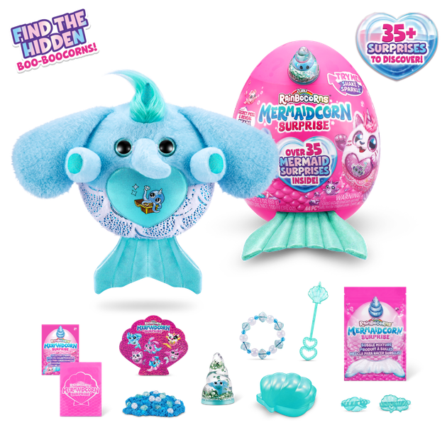 Кукла ZURU Cloud Wave Unicorn Magic Egg Mermaid плюшевая для девочек - изображение 6