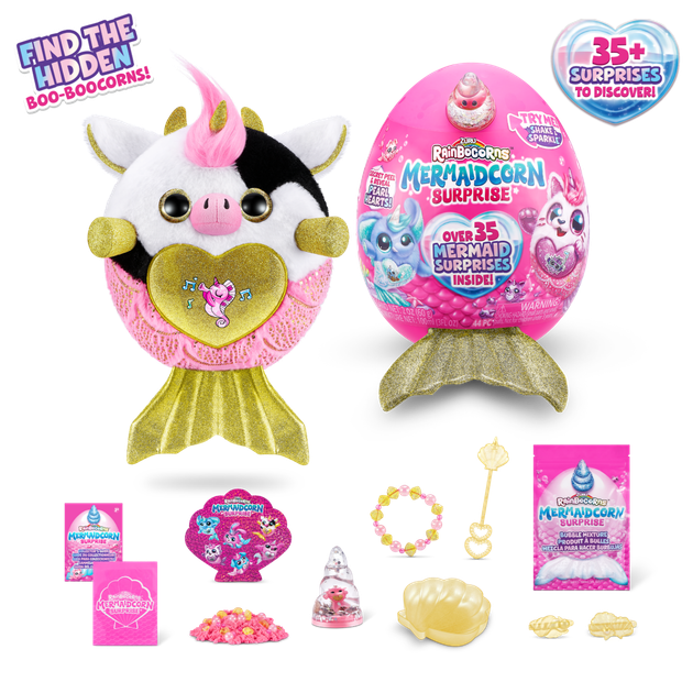 Кукла ZURU Cloud Wave Unicorn Magic Egg Mermaid плюшевая для девочек - изображение 8