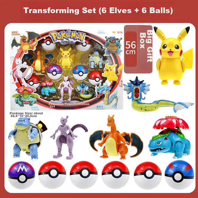 Игрушка-трансформер Pokemon Pikachu карманный монстр - Фото 2 Игрушка-трансформер Pokemon Pikachu карманный монстр - изображение 2